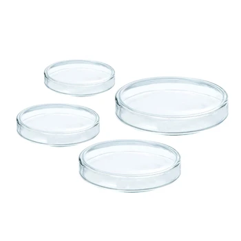 10db átlátszó üveg Petri edények biotechnológiához 10Pieces (60mm 75mm 90mm100mm)