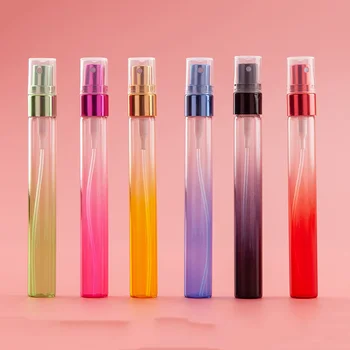 1Pc 10ml színes utazóüveg Kis üres aromás illat finom köd spray parfüm újratölthető palack porlasztó hordozható minta