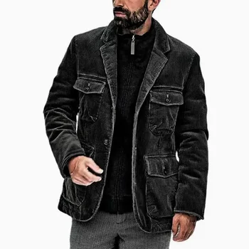 2023 Téli új férfi kabát alkalmi divat egyszínű kabát férfi öltöny felső