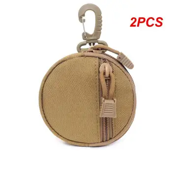 2PCS taktikai pénztárca zseb katonai kiegészítő táska hordozható mini pénzérme tasak kulcstartó deréktáska vadászathoz