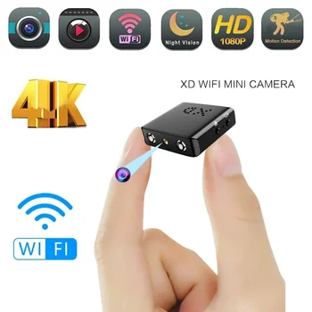 4K Full HD 1080P Mini ip Cam XD WiFi éjjellátó kamera IR-CUT mozgásérzékelő biztonsági videokamera HD videofelvevő