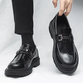 All Black Chef férfi cipő Őszi öltöny Konyha Konyha Munkatábla Cipő Férfi bőr cipő Férfi munkavédelmi divatcipő