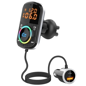  autó FM adó Bluetooth 5.0 MP3 lejátszó Auto Radio adapter PD3.0 USB autós töltő kihangosító autós készlet