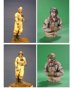 Festetlen készlet 1/35 amerikai téli tank legénységi készlet (2 figura) katona figura Történelmi figura gyanta készlet