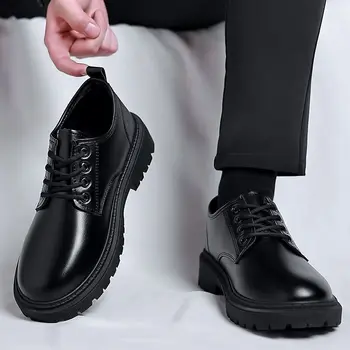 Férfi cipők munkacipő Loafer Men Business vízálló bőr cipők Board cipők Ruha férfiaknak Platform cipő Zapatillas de Hombre