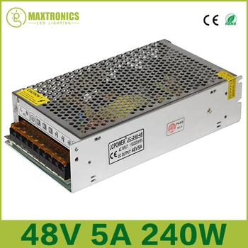Jó minőségű 48V 5A 240W tápegység AC110V-220V - DC 48V világítási transzformátor adapter LED szalagmodulokhoz Kapcsoló meghajtó