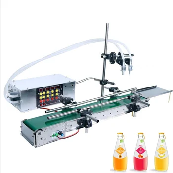 Kis gyártósor Folyadéktöltő gép Perisztaltikus szivattyú Szállítószalag Palack üveg Italok Víz Juice