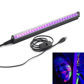 LED fekete fénysáv 5W USB hordozható T5 UV fekete fénycső Glow Party kellékekhez Színpadi fény fluoreszkáló poszter Halloween Club