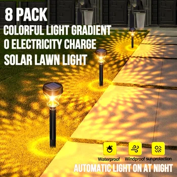 LED gyep napelemes lámpák kerti kültéri lámpa RGB többszínű ajtóút világítás napelemes karácsony dekoratív táj ragyogó fény