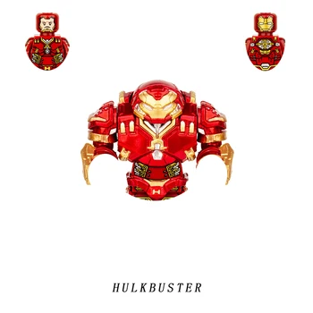 Marvel Legendák Vasember Tony építőelemek Hulkbuster Nagy figurák Kockák Ismeretterjesztő DIY játékok Ajándékok kockákhoz
