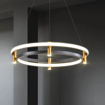 Minimalista kör alakú nappali függőlámpa tervező kreatív fénye Luxus hálószoba Postmodern modell szoba Art étterem lámpák