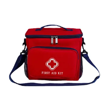 Nagy kapacitású gyógyszertároló táska Üres utazási elsősegély-készletek Hordozható gyógyszerszervező autó Vészhelyzeti túlélőkészlet
