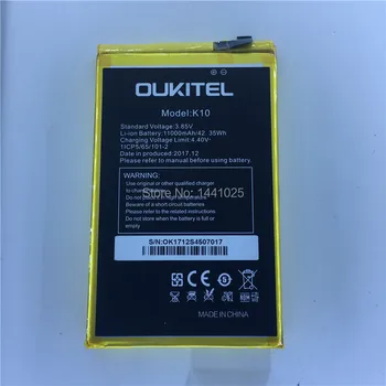 OUKITEL K10 akkumulátorhoz 11000mAh Hosszú készenléti idő Mobiltelefon akkumulátor Kiváló minőségű OUKITEL mobil tartozékok
