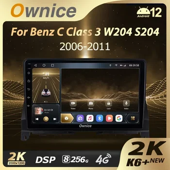 Ownice K6+ 2K Mercedes Benz C Class 3 W204 S204 2006 - 2011 Autórádió Multimédia videolejátszó Navigálás sztereó GPS Android 12