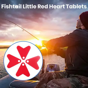 Red Heart Flitter 100db/táska univerzális kis méretű erős hamis horgászcsalik Red Heart flitterek Horgászfelszerelés