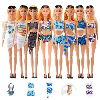 Summer Beach Style baba fürdőruha Multi Style Divat alkalmi viselet Strand fürdőruhák baba Bikini 30cm babák