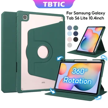 TBTIC Samsung Galaxy Tab S6 Lite 10.4 készülékhez 2020 táblagép tok 360 ° -os védő átlátszó tok SM-P610 P615 P613