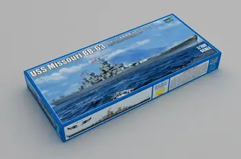 Trombitás 06748 1/700 méretarányú USS Missouri BB-63 műanyag modellkészlet