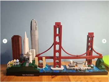 Építészeti Kompatibilitás 21043 San Francisco építőkockák Kockák Játékok felnőtteknek Gyerek művészet Lakberendezési ajándék