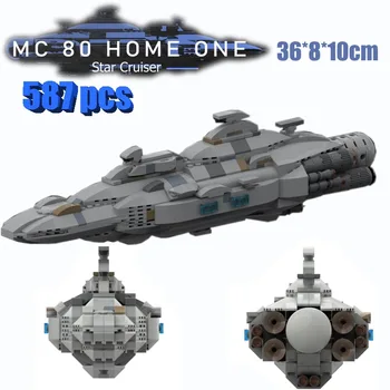 Új 587PCS Movie Space Mon Calamari MC80 Kezdőlap Egy típus Cruiser Repülőgép Modell Építőelem Kockák Gyerek játékok Ajándék
