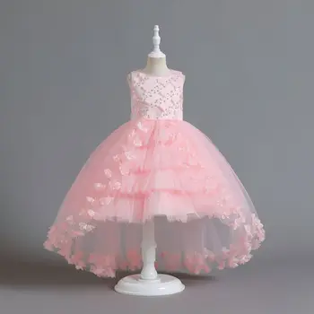 Új gyermekruha farkú pillangó hercegnő ruha csúcskategóriás zongora előadási ruha női virággyerekeknek
